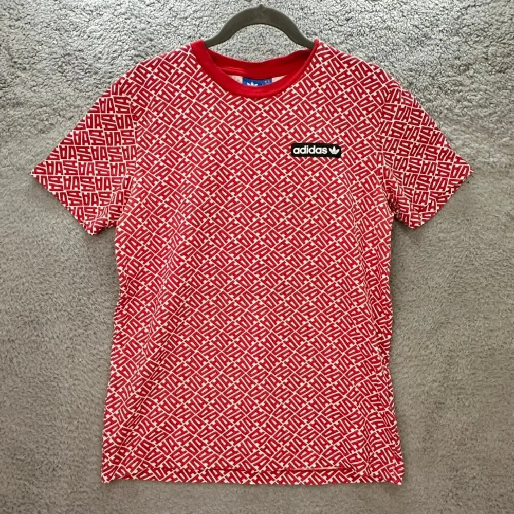 Adidas‎ Originals Anichkov Vivid Red T-Shirt Men's Medium Activewear Comfort EUC